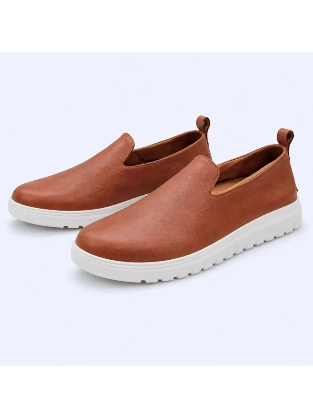 Vionic Uptown Willa Supportive Sneaker Tan Leather Slip On Women 12 Loafer
